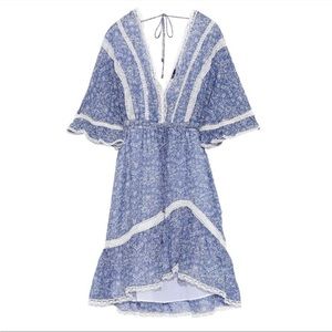 Love Sam Dream Floral Silk Prairie Dress